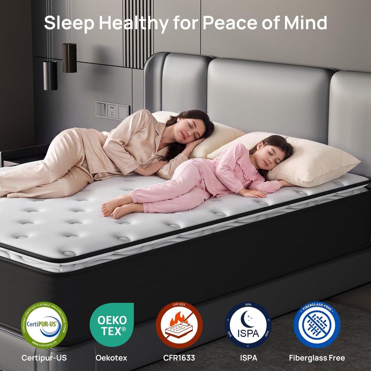 Full 12 inch Hybrid Mattress J3801