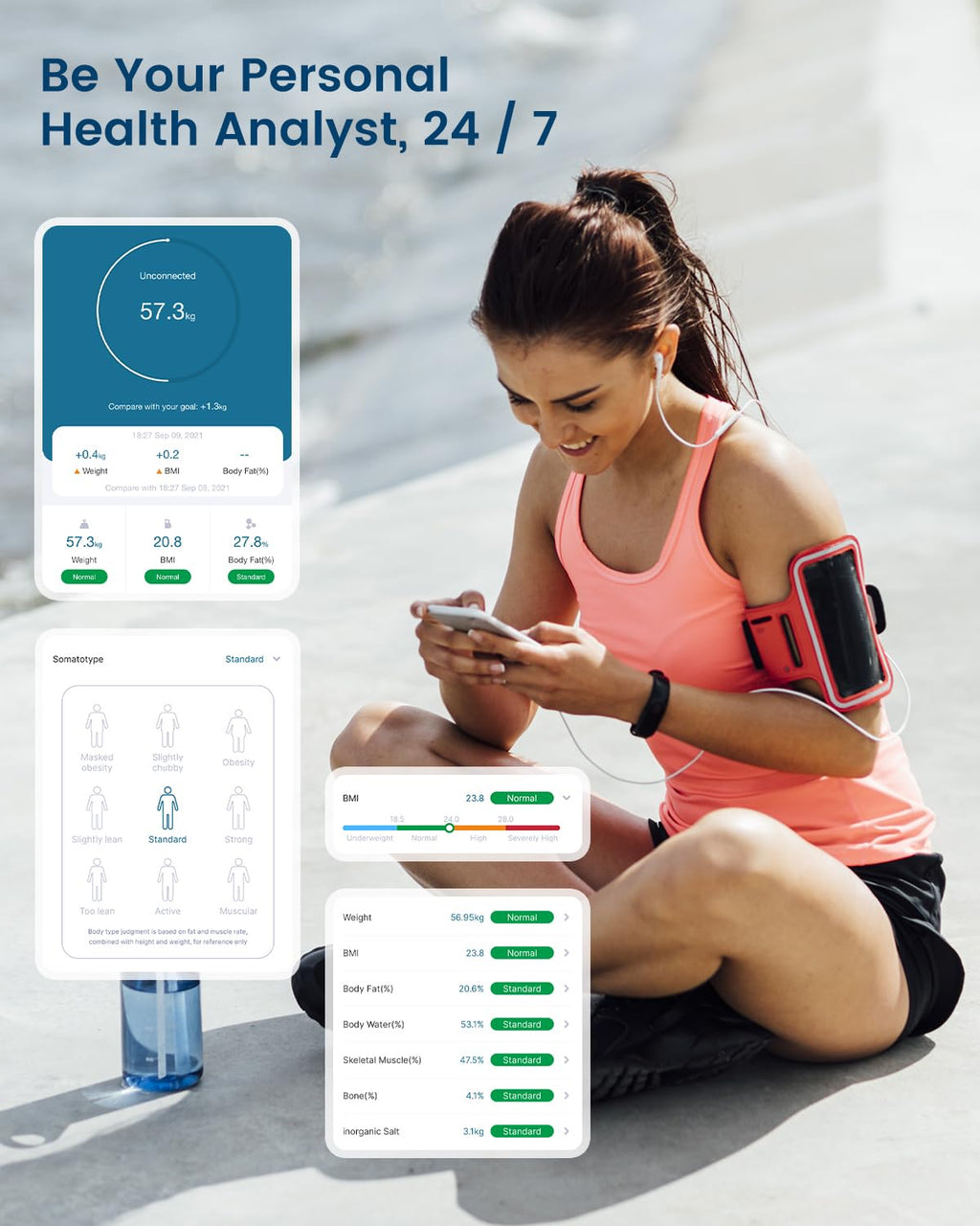 Rechargeable Digital Bathroom Scale X70046