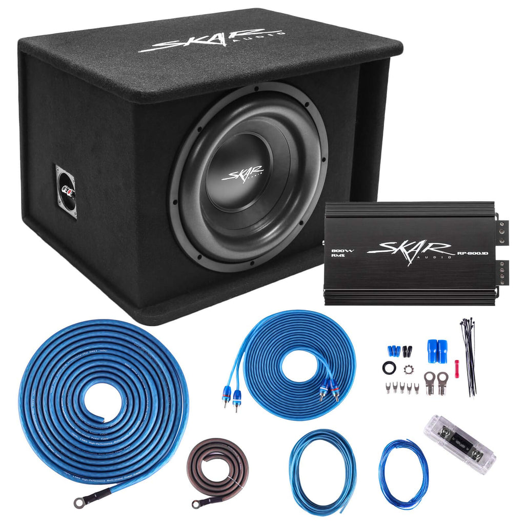 Single 12" 1,200 Watt Subwoofer Bass Package with Amplifier B9994