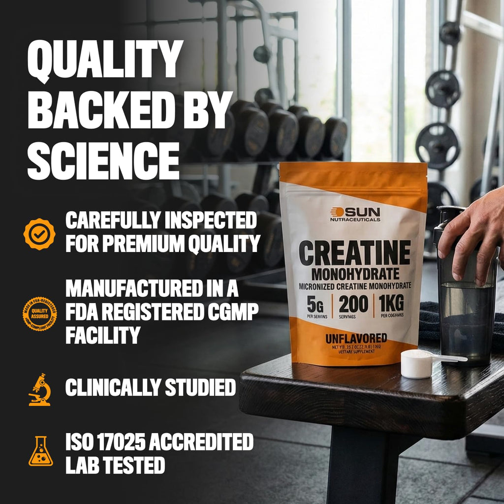 Unflavored Creatine Monohydrate 1kg O416