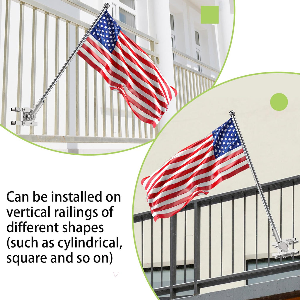 316 Stainless Steel Flagpole Holder for 1-Inch Flagpoles F6334
