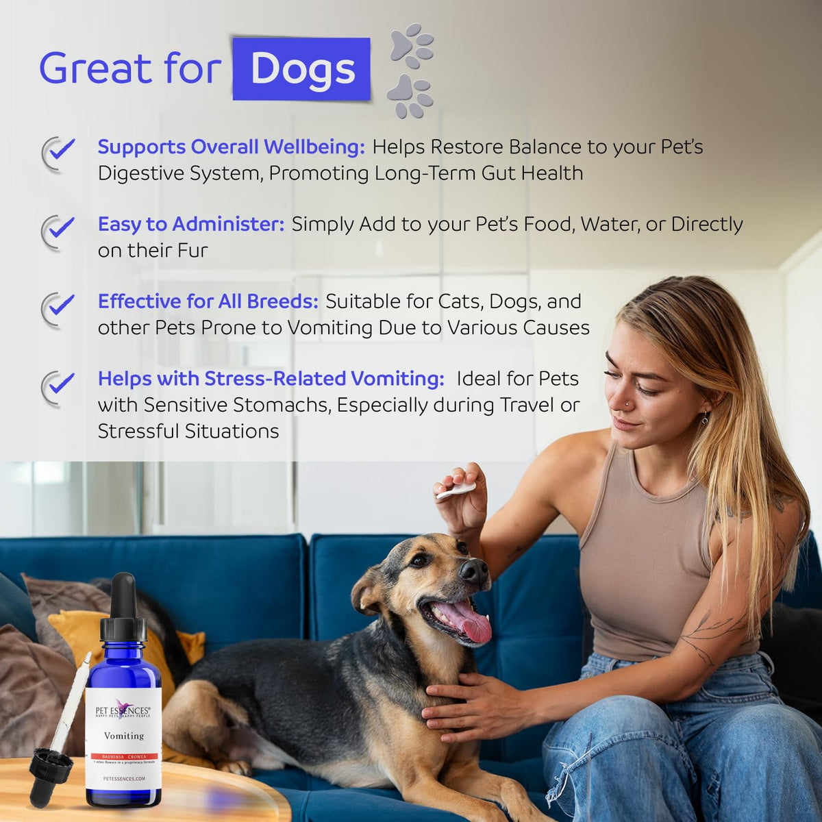 1 oz Natural Flower Essences for Dogs, Cats & Horses W894