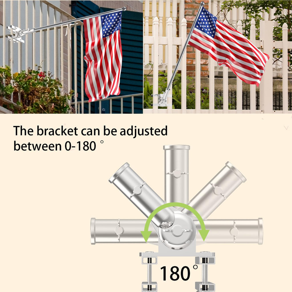 316 Stainless Steel Flagpole Holder for 1-Inch Flagpoles F6334