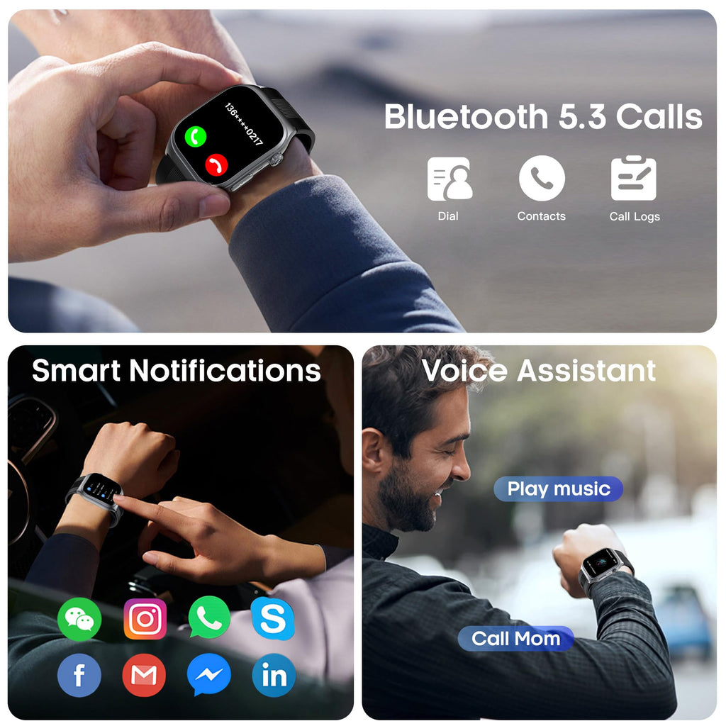 Black Blood Pressure Smart Watch Fitness Tracker S214