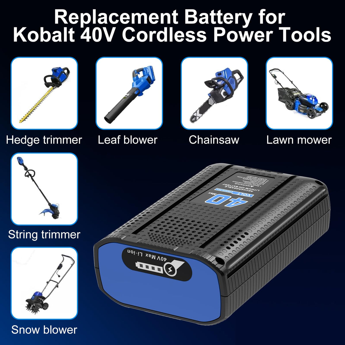 40V Replacement Battery 4.0Ah 1Pack W5810