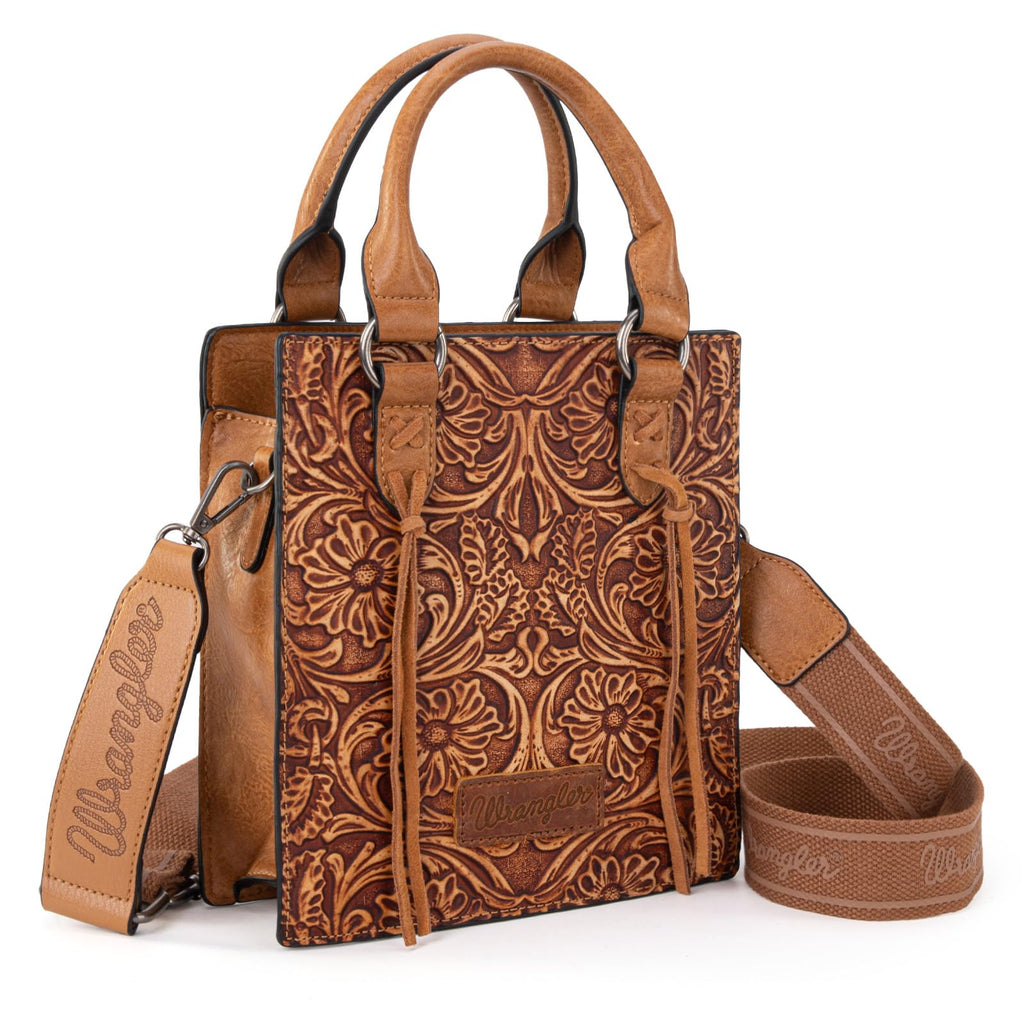 Embossed Fringe Crossbody Purse I17253