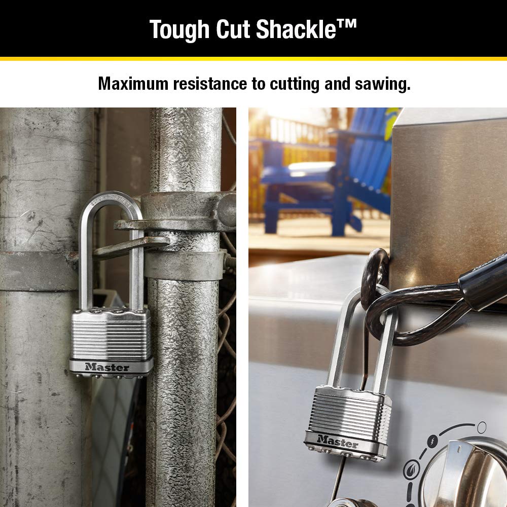 Heavy Duty Outdoor Padlock with Key, 4 Pack Keyed-Alike K2443