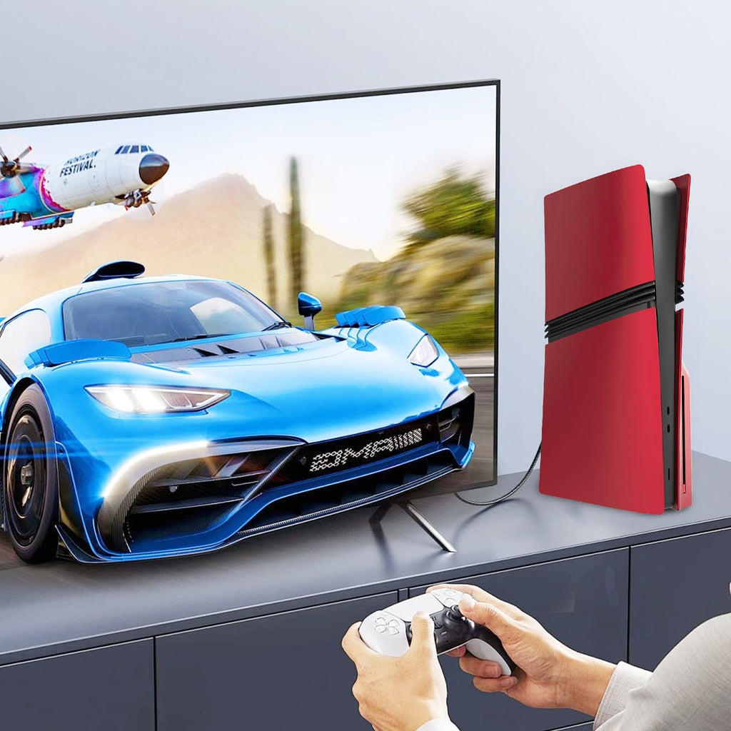 Red Matte ABS PS5 Pro Disc Edition Cover Plates Q10017