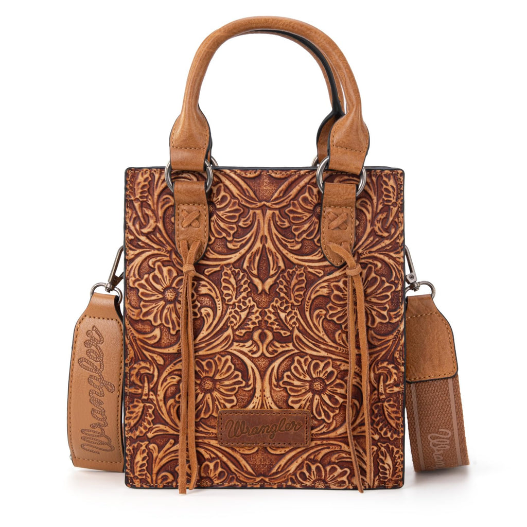 Embossed Fringe Crossbody Purse I17253