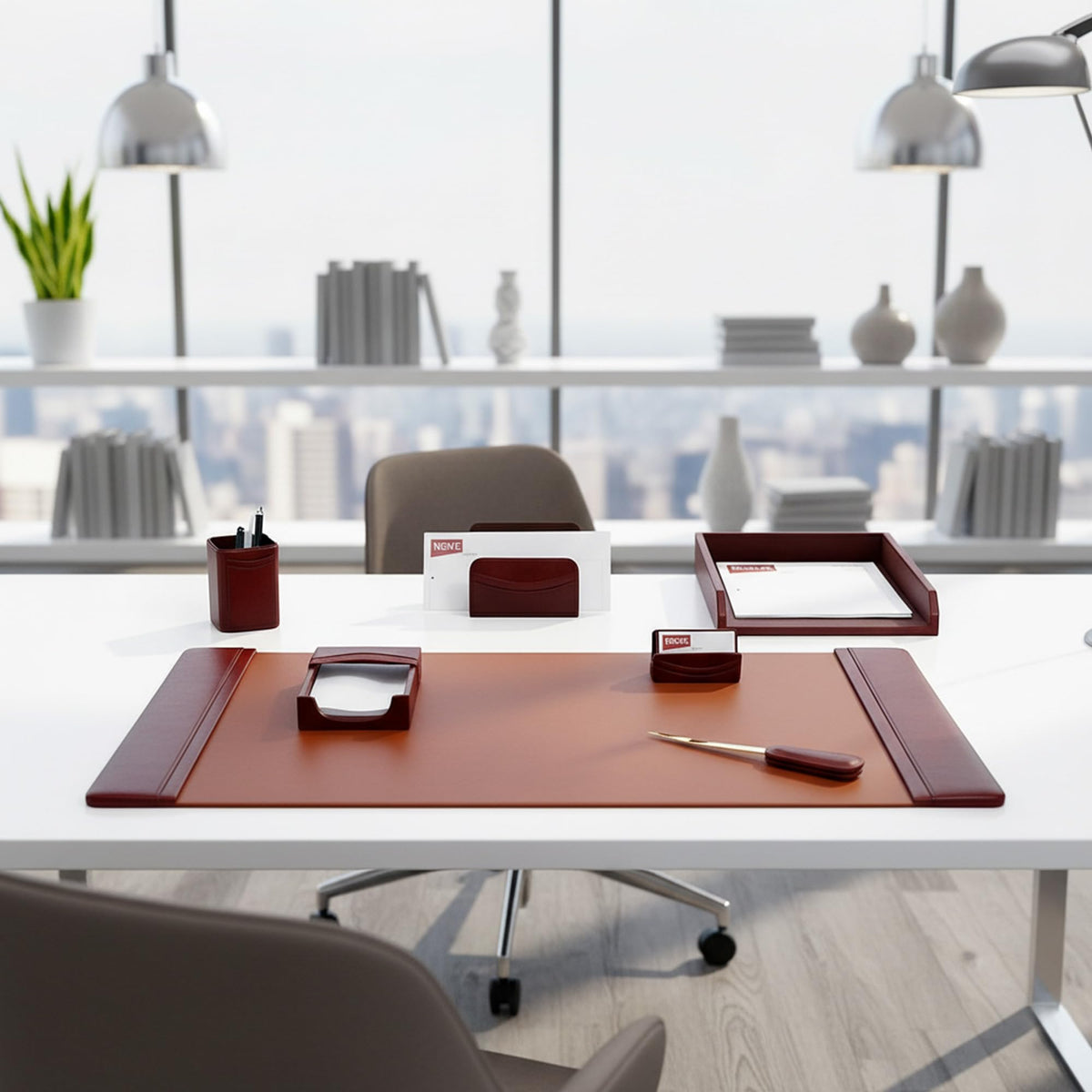 Leather 7-Piece Desk Set T8938