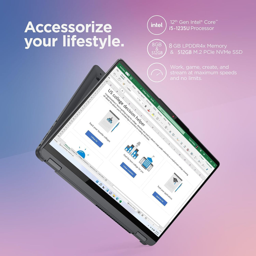 14" FHD IPS Touchscreen 2-in-1 Laptop, Intel Core i5, 8GB RAM 512GB SSD T8079