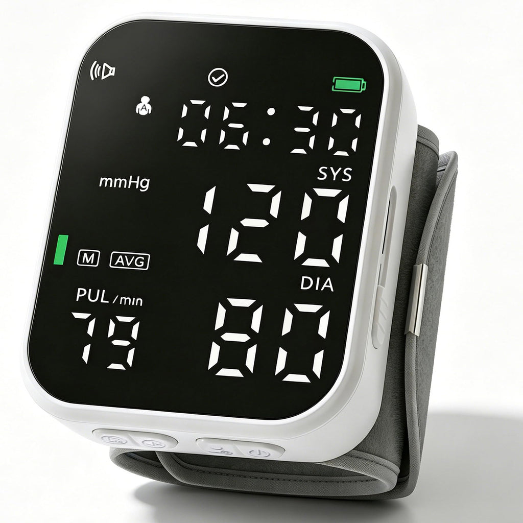 Black Digital Rechargeable Wrist Blood Pressure Monitor N4039