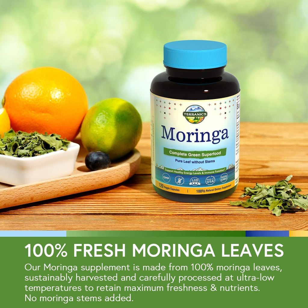 Moringa Oleifera Leaf Powder 120 Vegan Caps H196149