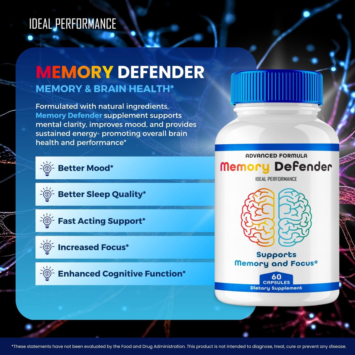Memory Supplement Pills 2 Pack J524