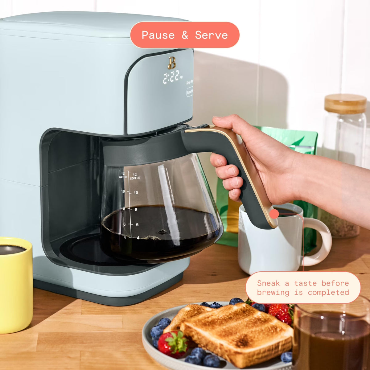 12-Cup Programmable Coffee Maker with Glass Carafe P380804