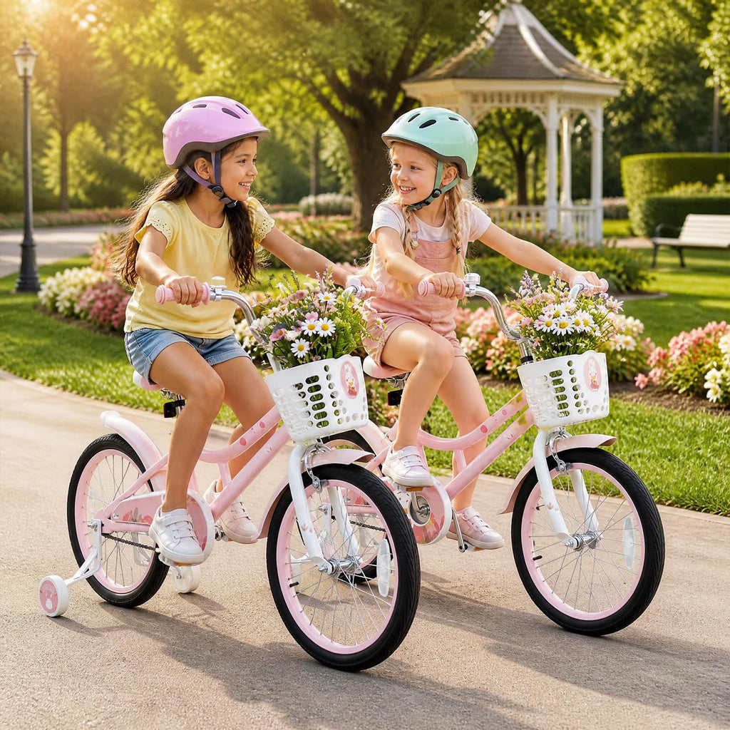 18 Inch Girls Bike with Basket H60636