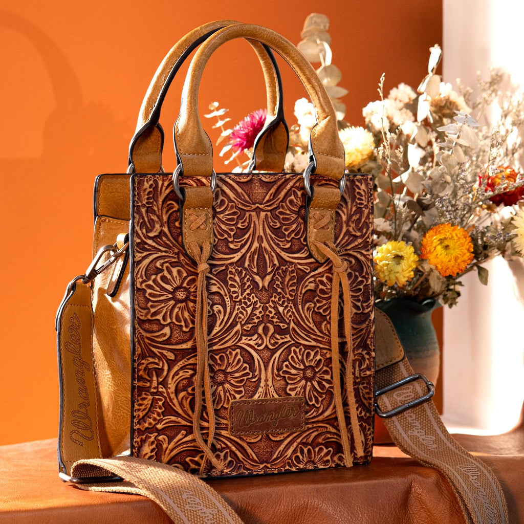 Embossed Fringe Crossbody Purse I17253