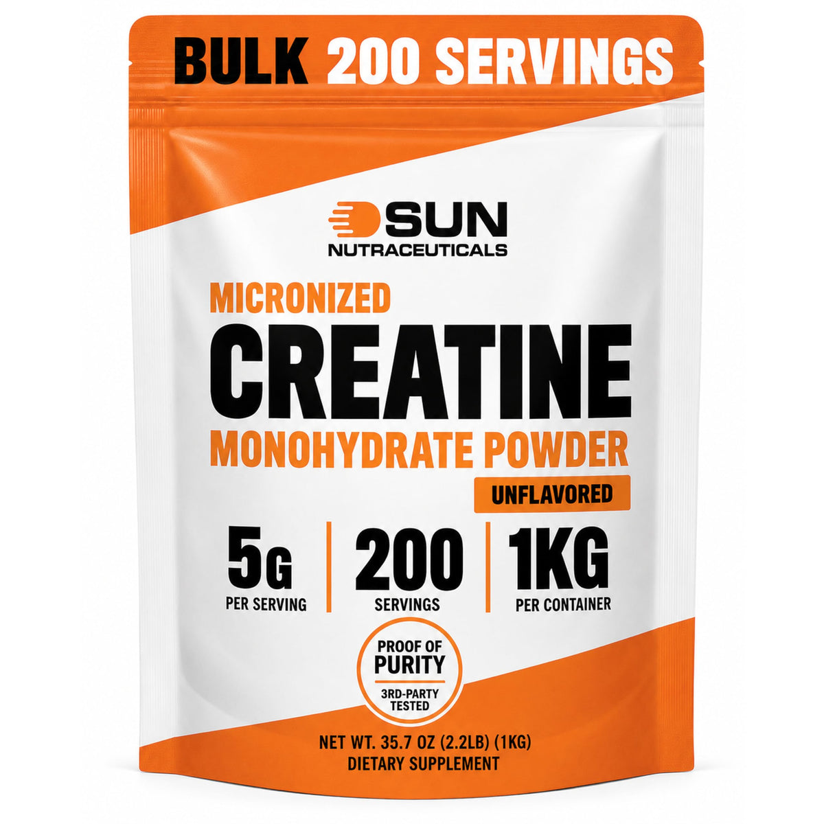 Unflavored Creatine Monohydrate 1kg O416