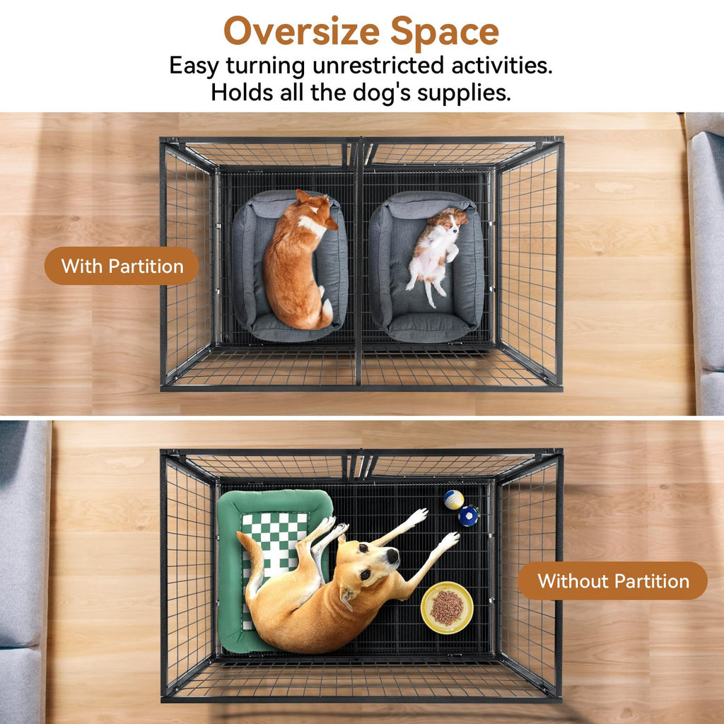 48inch Metal Wire Dog Crate with Divider C265039