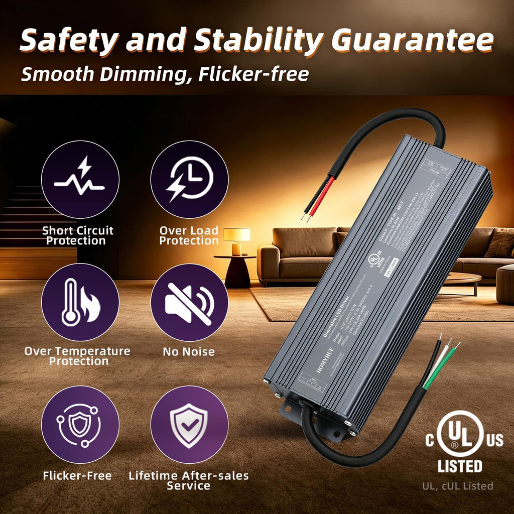 200W Triac Dimmable LED Driver Power Supply Y639