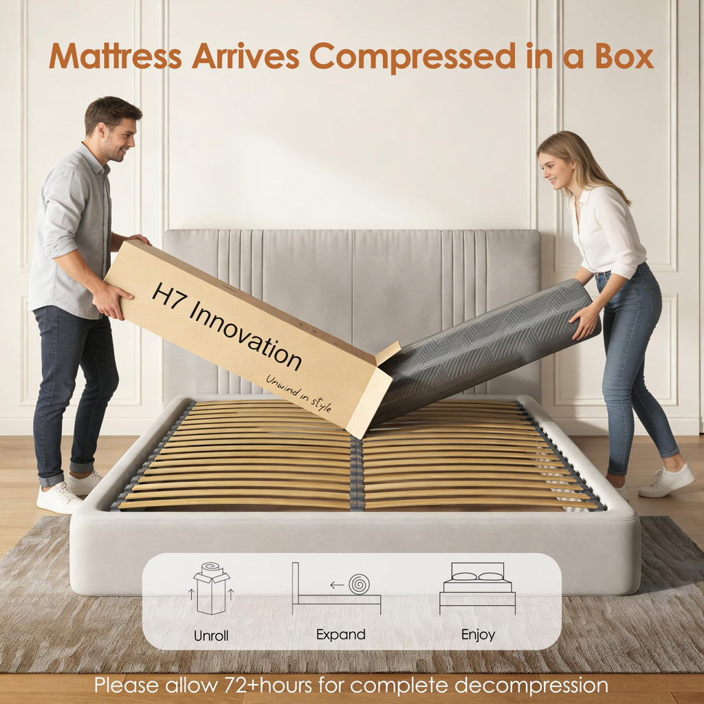 5 inch Bamboo Charcoal Gel Memory Foam Full Size Mattress H7195