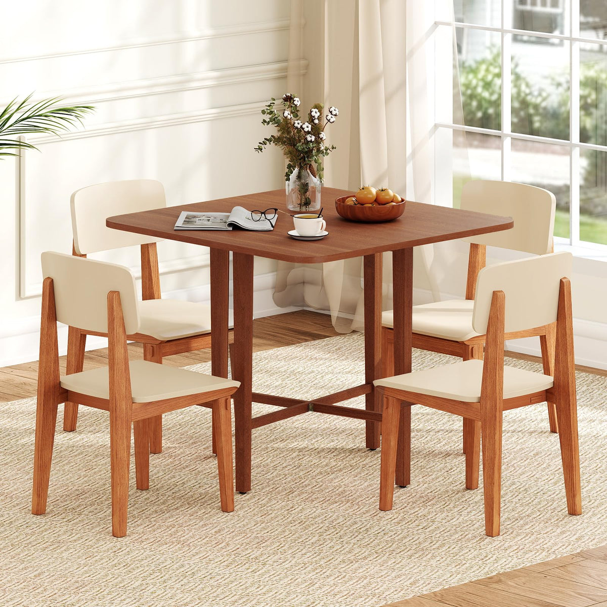 36" Foldable Square Wooden Dining Table S613300