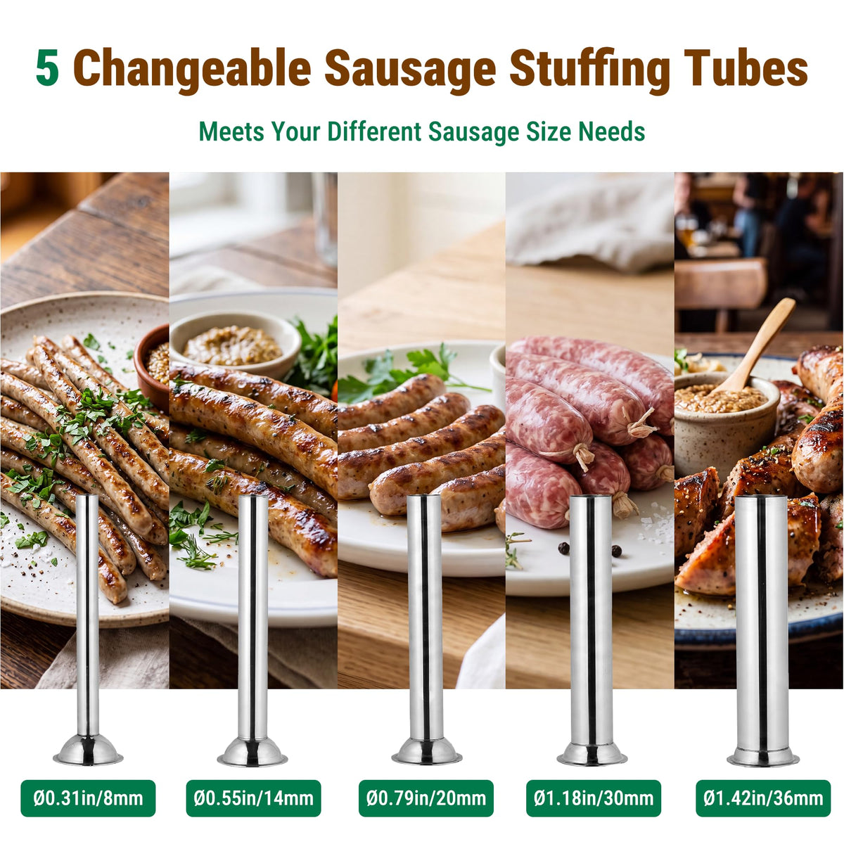 7L Stainless Steel Vertical Sausage Stuffer Q80008
