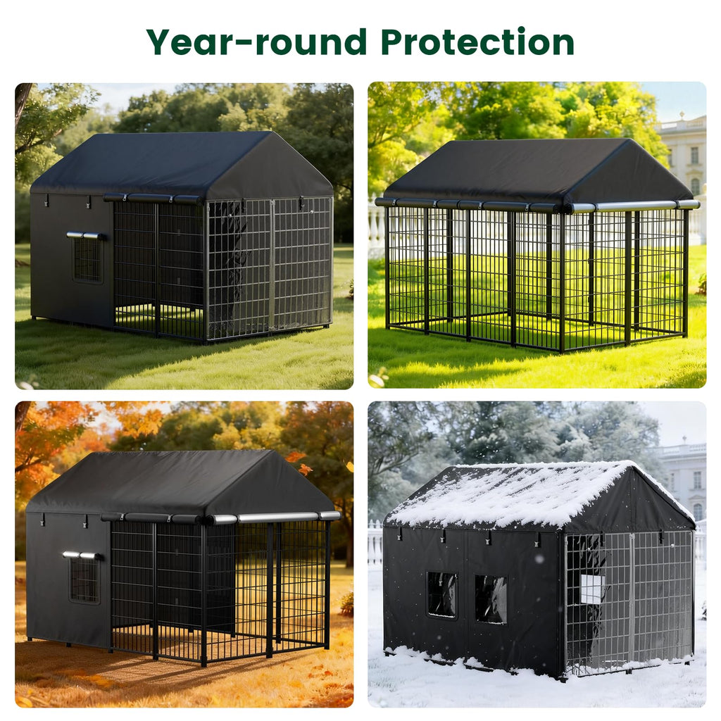 8x4x6ft Waterproof Dog Kennel Cover D898