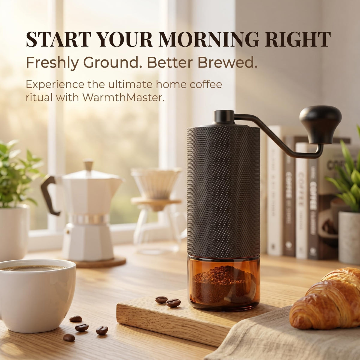 Manual Coffee Grinder with Stainless Steel Conical Burr C99626