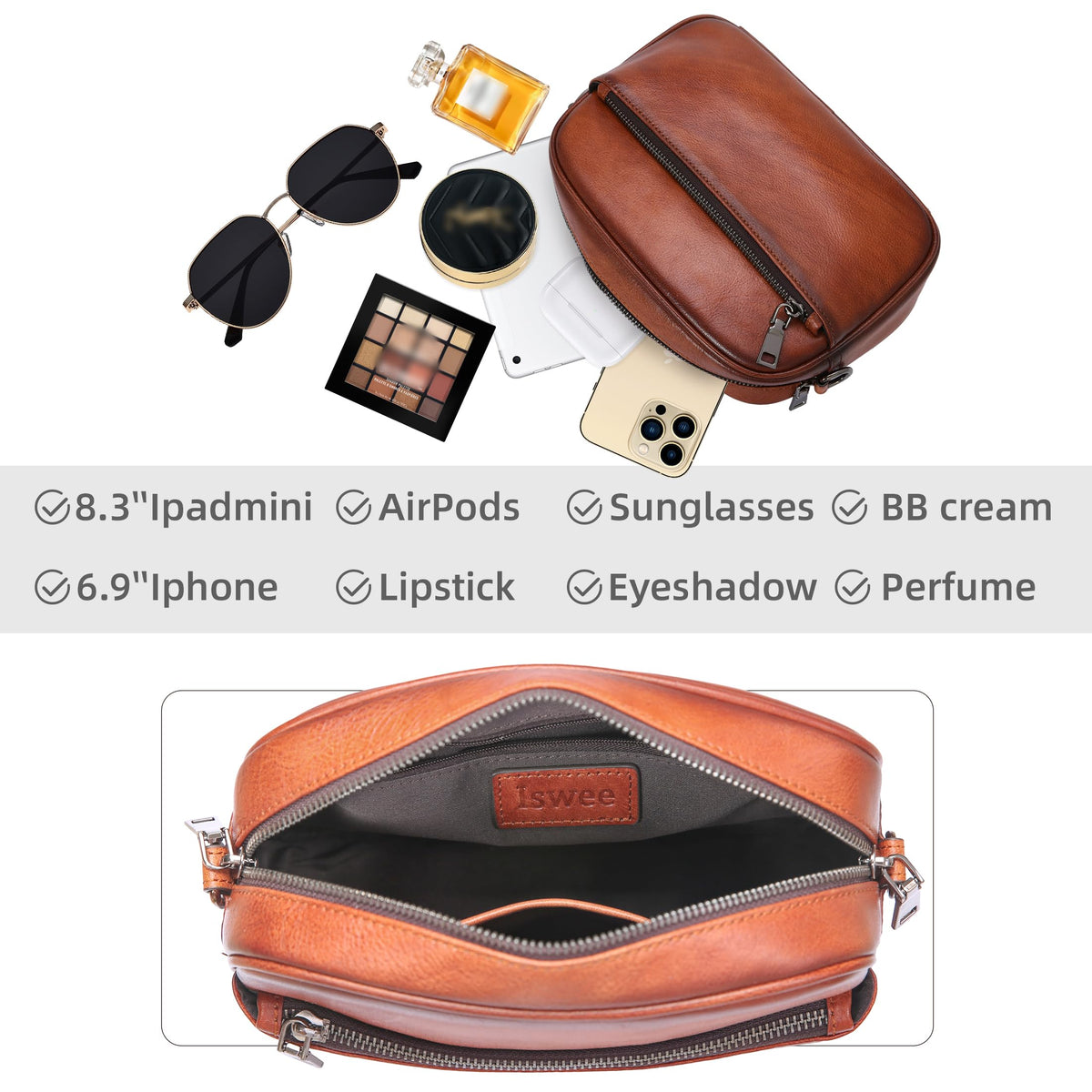 Genuine Leather Shoulder Handbags V960704
