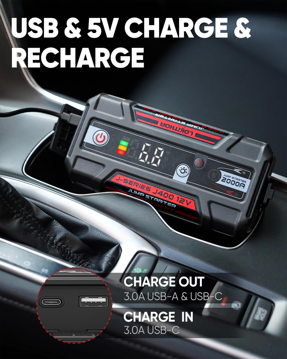 Portable Jump Starter for 8.0L Gas & 6.0L Diesel Engines J82173