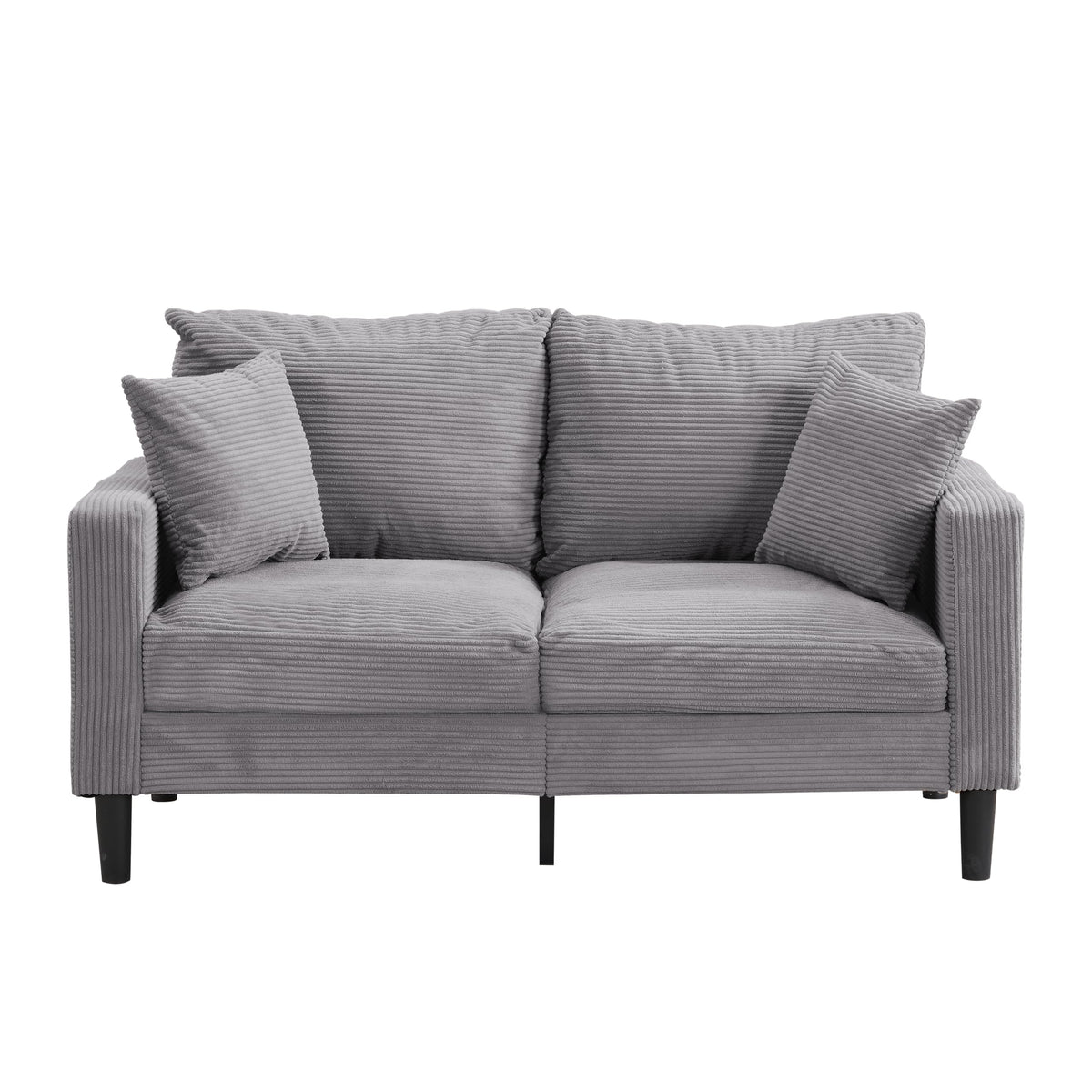 Light Gray 2-Seat Upholstered Loveseat Sofa A767846