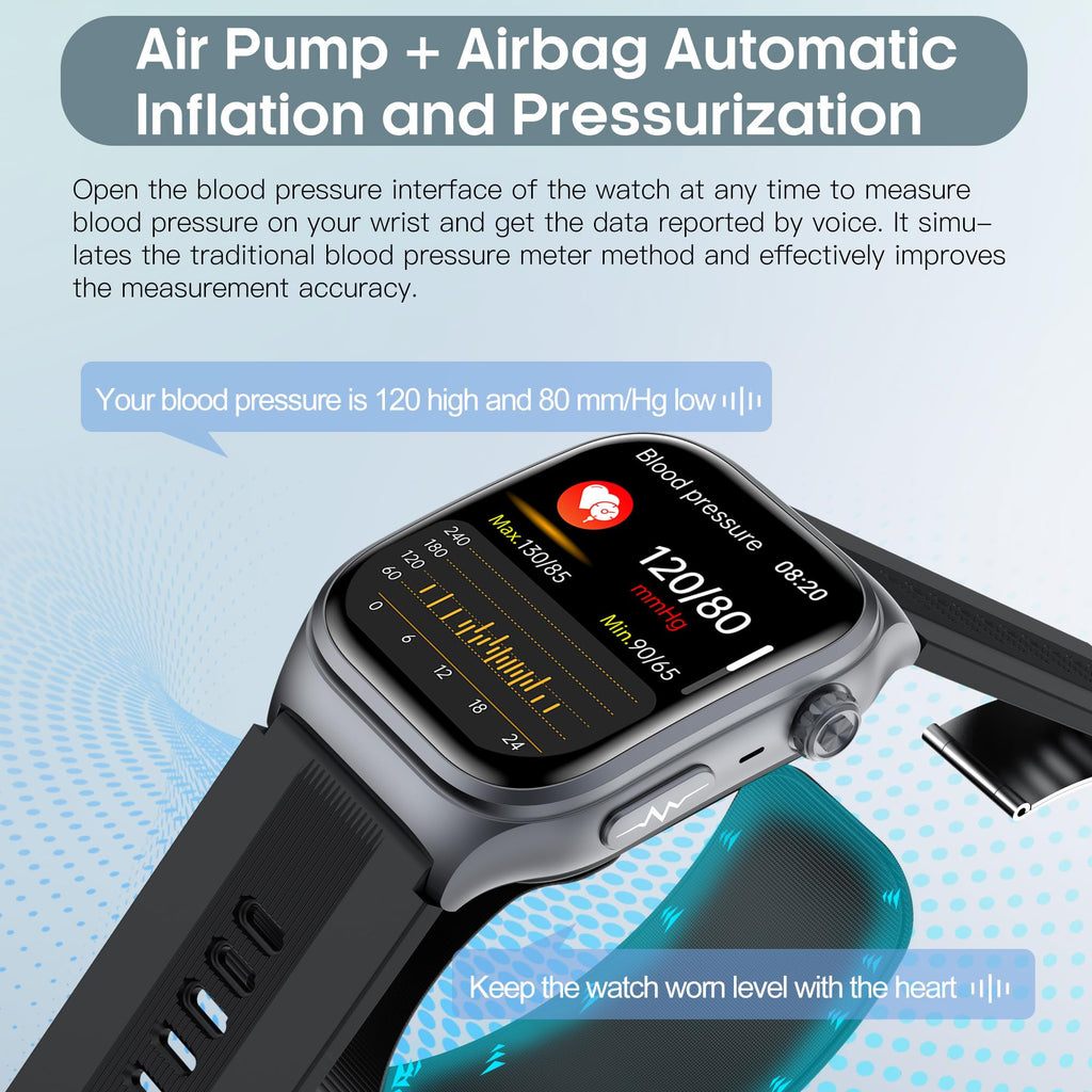 Black Blood Pressure Smart Watch Fitness Tracker S214