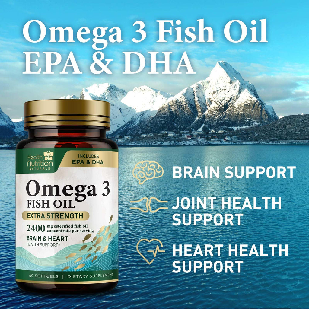 2400mg Omega 3 Fish Oil Softgels L200936