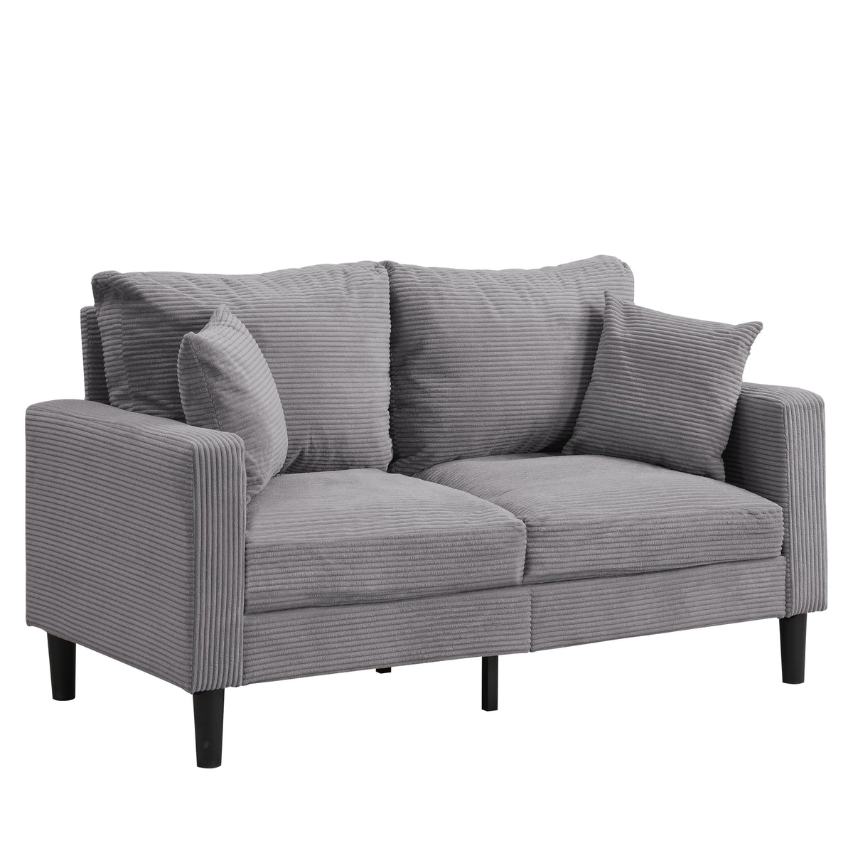 Light Gray 2-Seat Upholstered Loveseat Sofa A767846