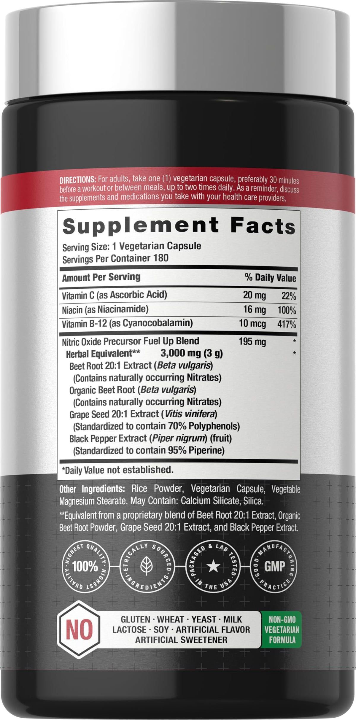 Beet Root Capsules 180 Count A8553