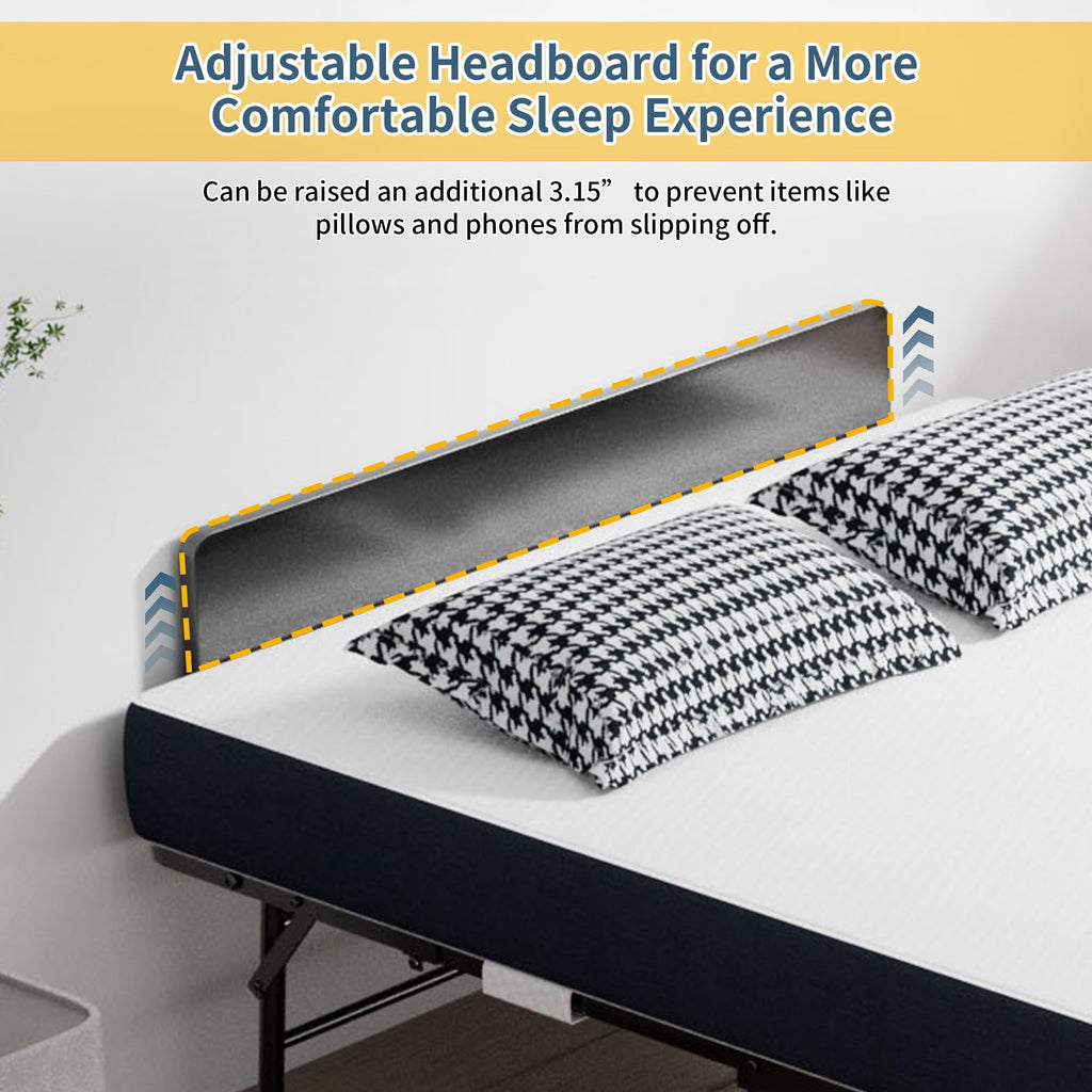 Folding Bed with Mattress, 75" x 38" Twin Size S912