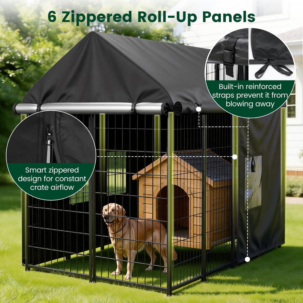 8x4x6ft Waterproof Dog Kennel Cover D898