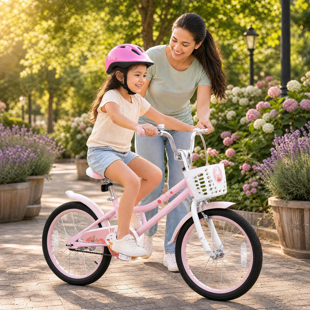 18 Inch Girls Bike with Basket H60636