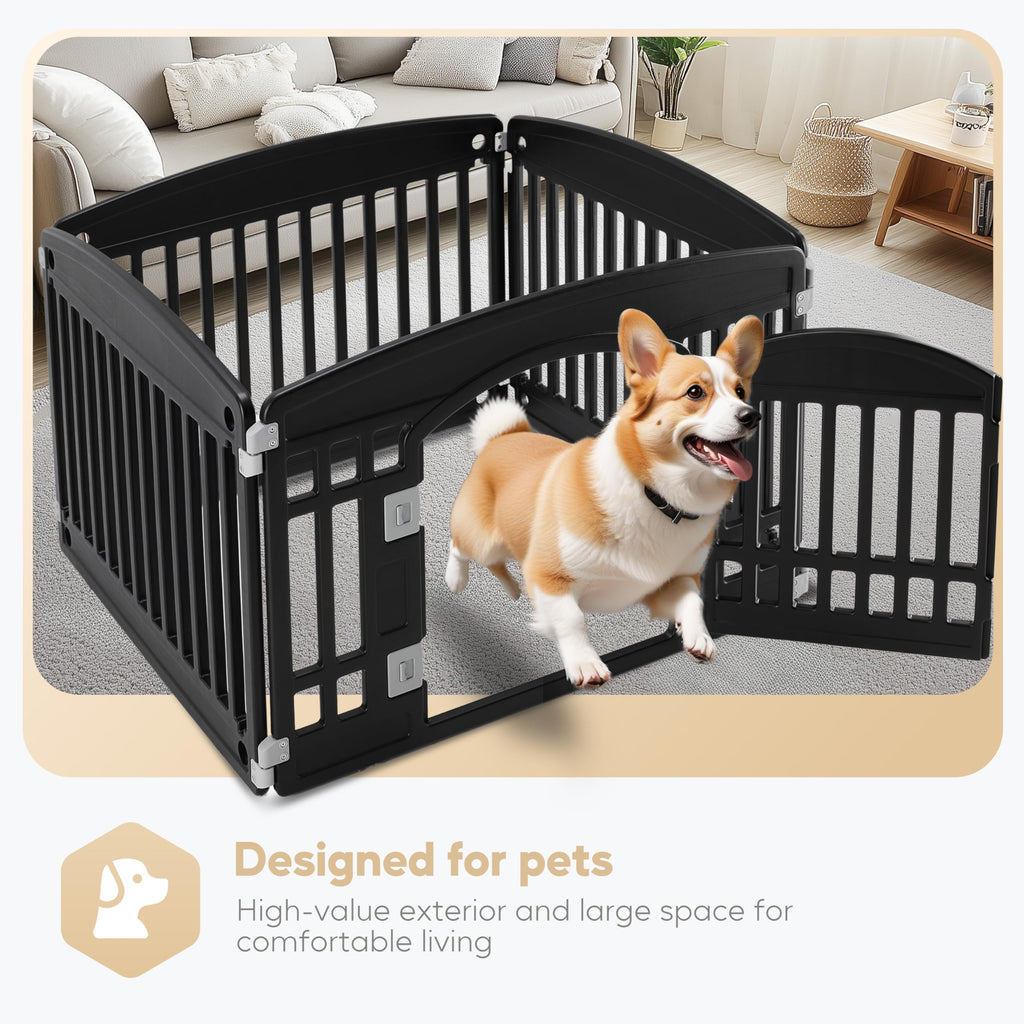 24" 4-Panel Black Dog Playpen G1195