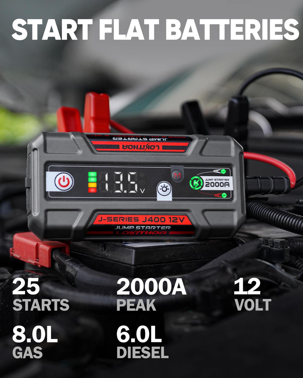 Portable Jump Starter for 8.0L Gas & 6.0L Diesel Engines J82173