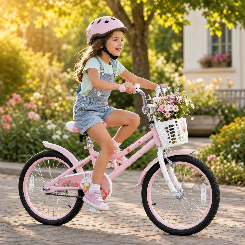 18 Inch Girls Bike with Basket H60636