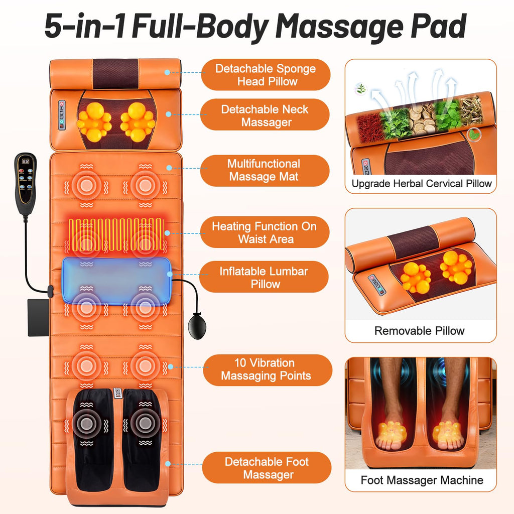 Full Body Massage Mat with Foot Massager D505849