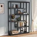 6-Shelf 69 Inch Tall Black Bookshelf T431