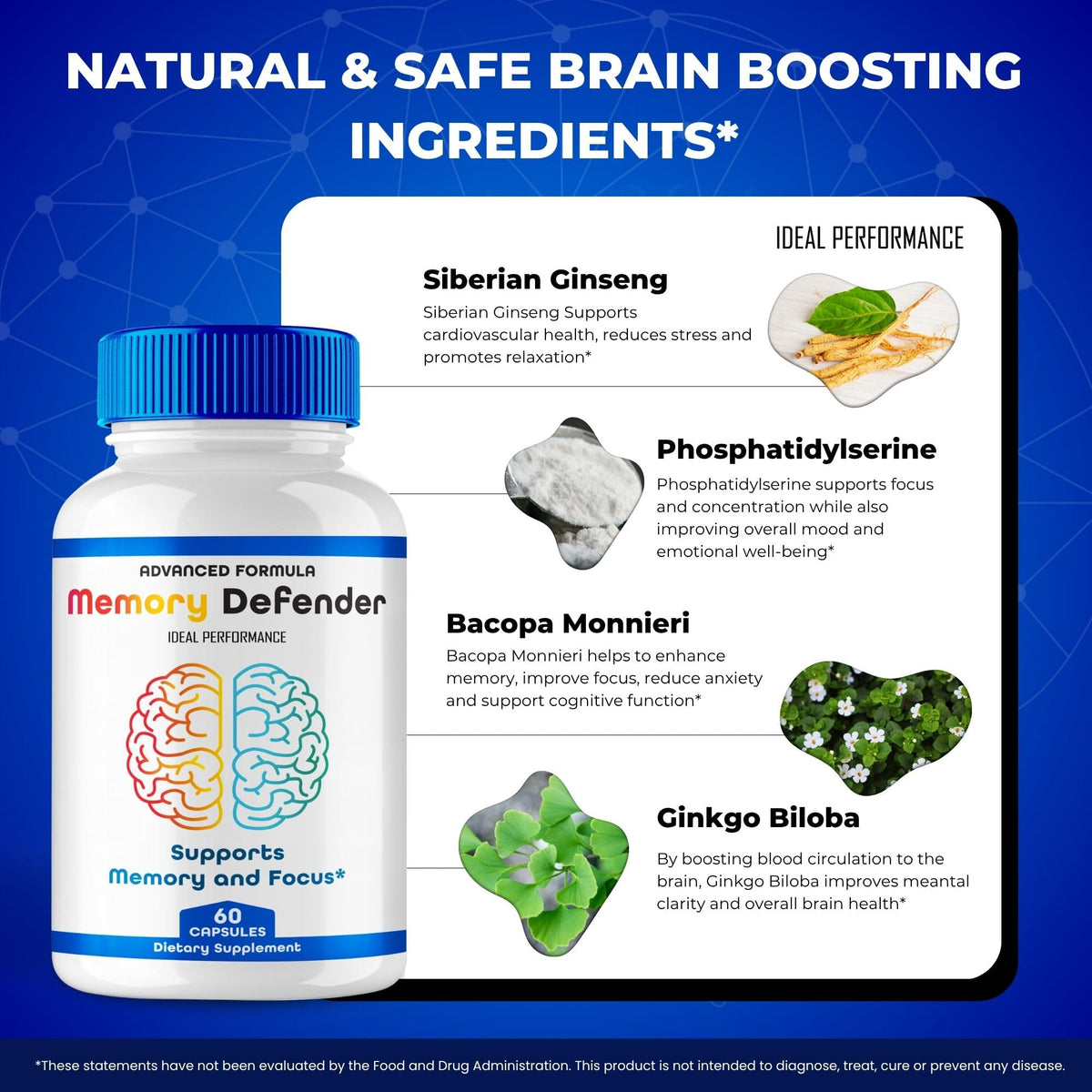 Memory Supplement Pills 2 Pack J524