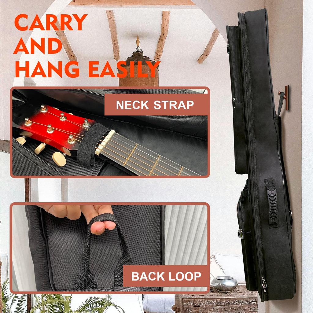 Acoustic Guitar Bag with 0.5-inch Padding (Black) V422