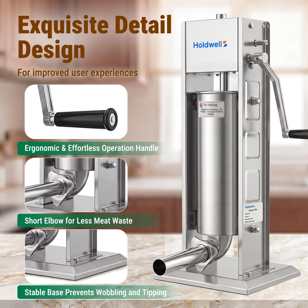 7L Stainless Steel Vertical Sausage Stuffer Q80008