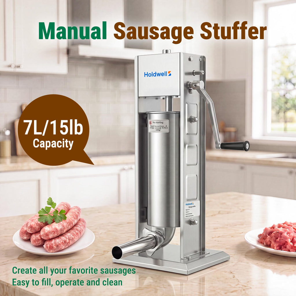 7L Stainless Steel Vertical Sausage Stuffer Q80008