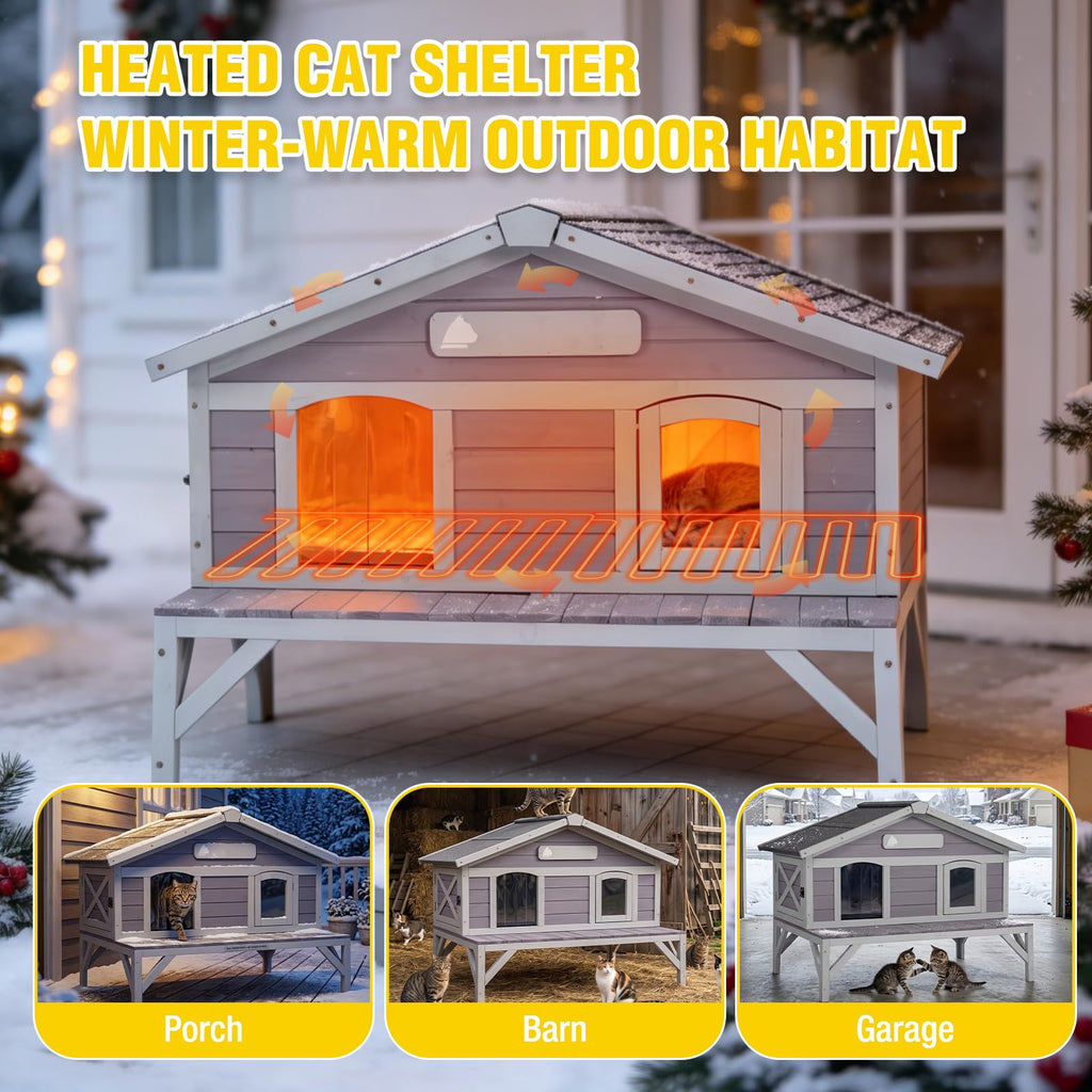 Waterproof Heated Cat House I92054