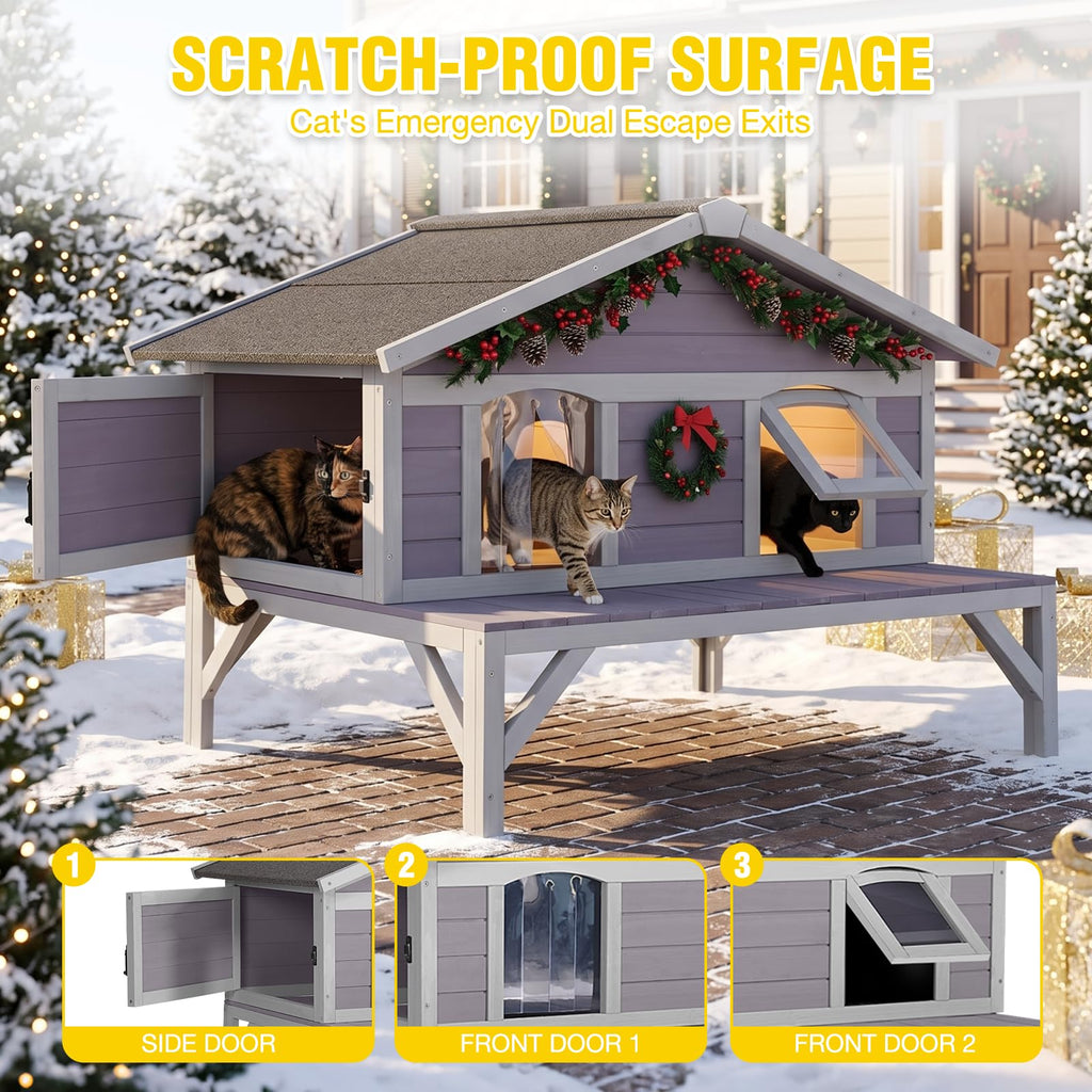Waterproof Heated Cat House I92054